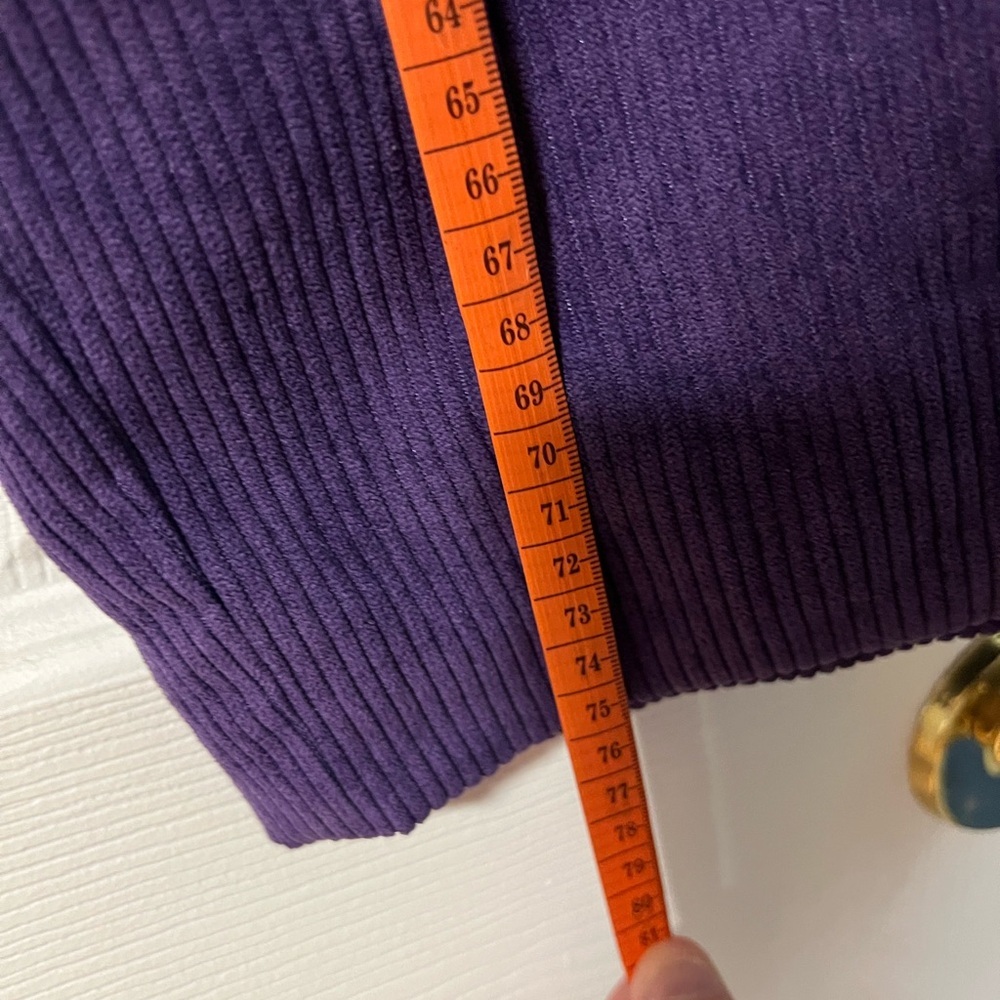 Colorful Geometric Knit Sweater & Purple Corduroy Skirt Set - Picture 13 of 13